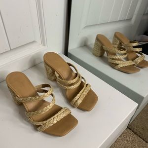 Universal thread slip on woven heel